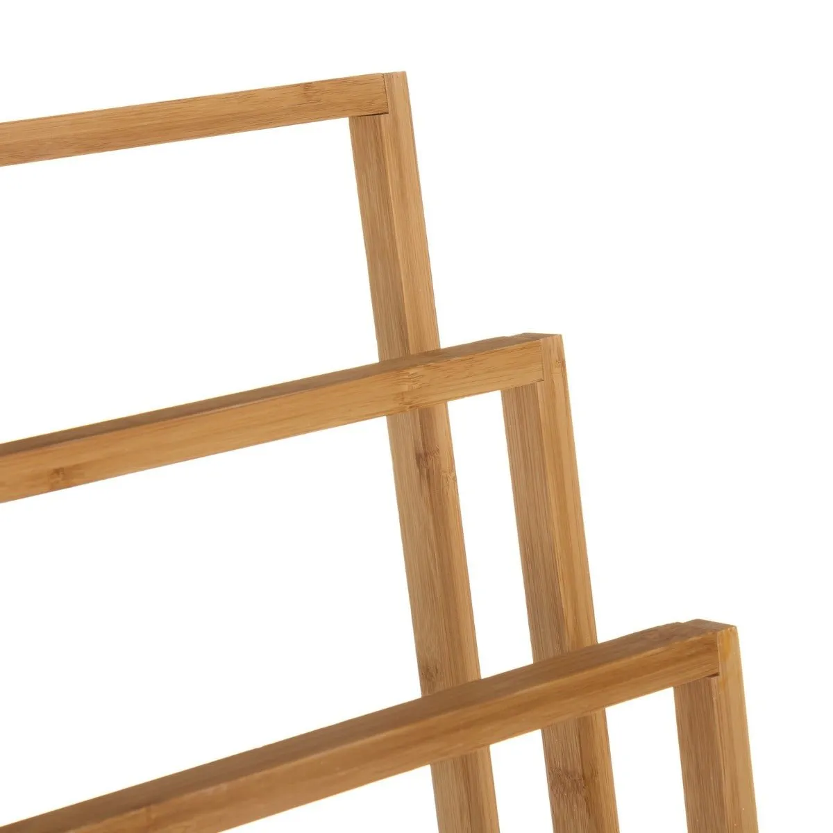 3-TierBamboo Towel Bar Holder Rack  Freestanding for Bathroom and Bedroom