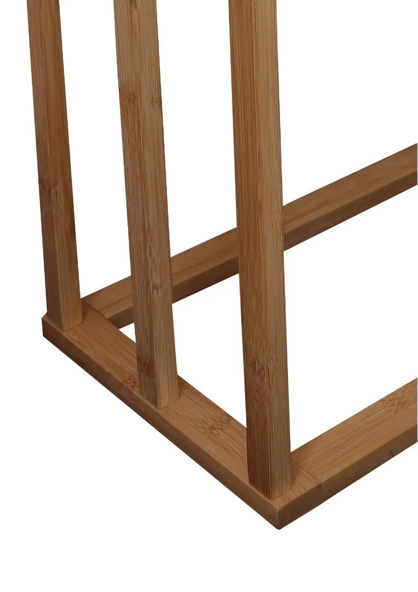 3-TierBamboo Towel Bar Holder Rack  Freestanding for Bathroom and Bedroom
