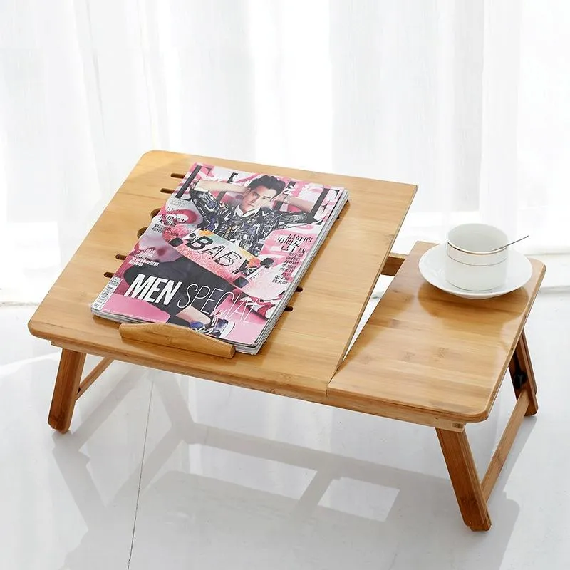 Bauhinia Pattern Folding Computer Desk Bed Dorm Notebook Lap Desk Large Without Fan