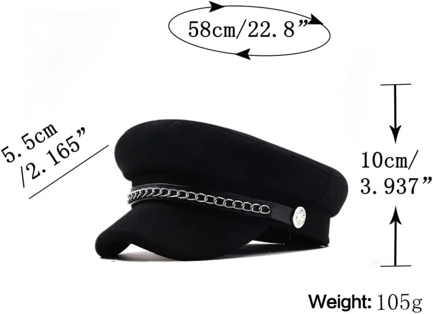 Beret Hats for Women Winter Chain Military Berets for Women Female Flat Army Cap Salior Hat Girl Travel Berets Ladi