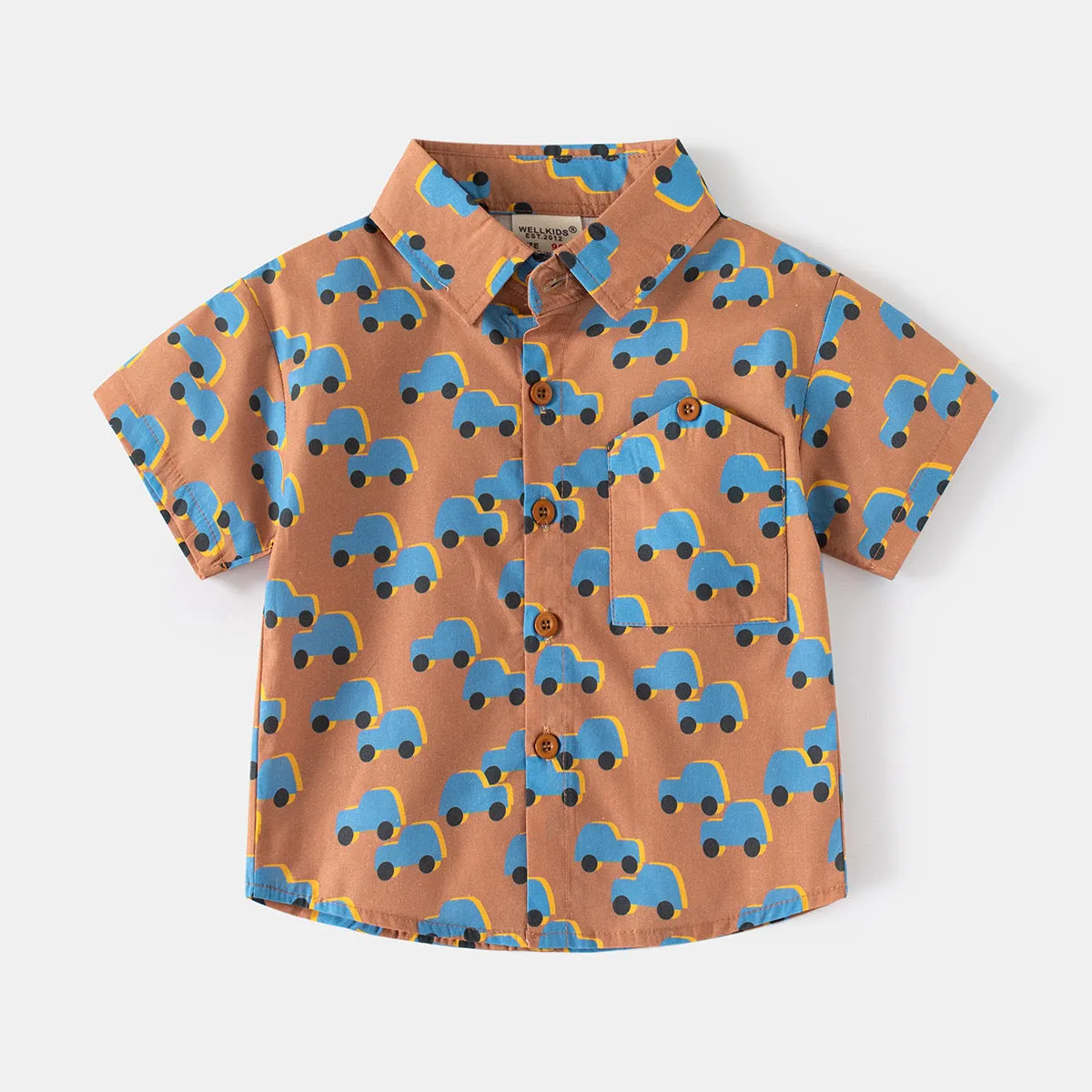 Cartoon Print Short Sleeve Shirt