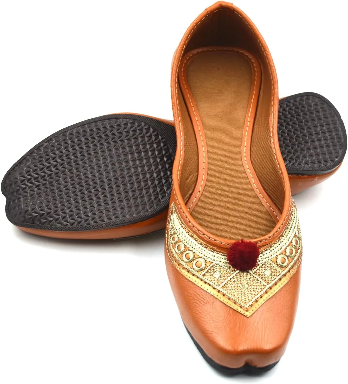 Chandrakala Casual Juttis for Women, Punjabi Jutti Ethnic Flats for Girls (WF148-P)