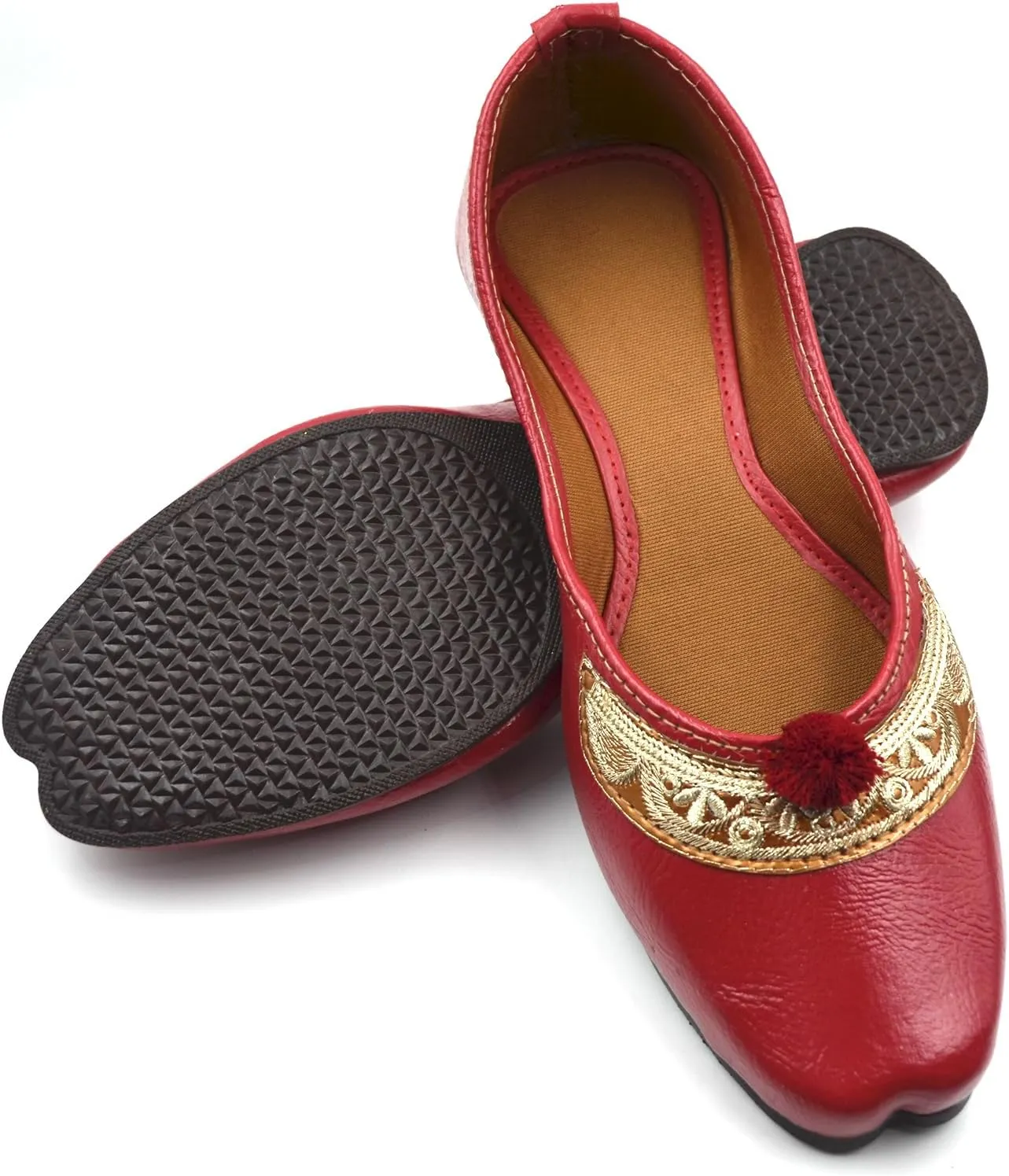 Chandrakala Casual Juttis for Women, Punjabi Jutti Ethnic Flats for Girls (WF148-P)