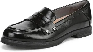 Dr. Scholl's Shoes Women's Hello Loafer Flat, Black Glossy, 8