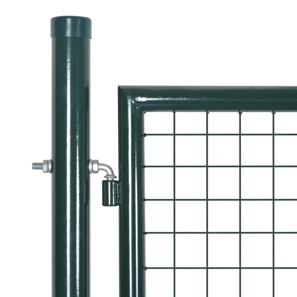 Fence Gate Steel 306x175 cm Green