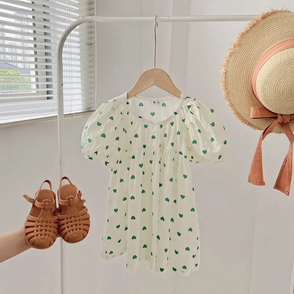 Floral Lantern Sleeve Summer Dress