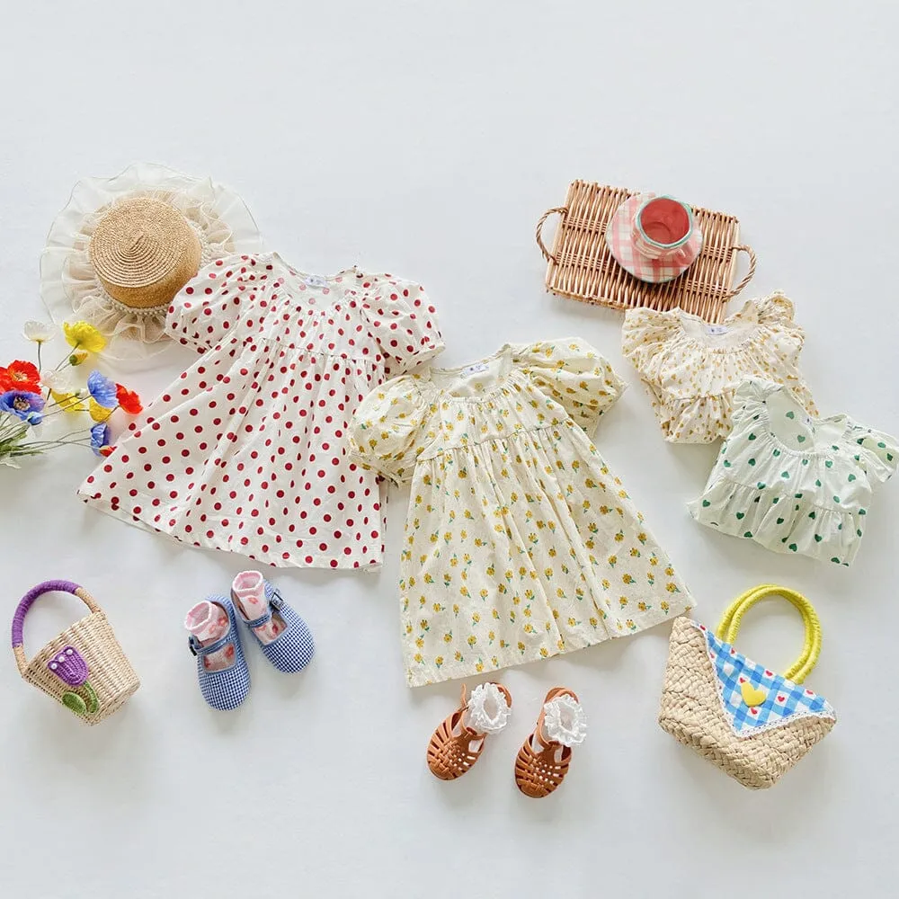 Floral Lantern Sleeve Summer Dress