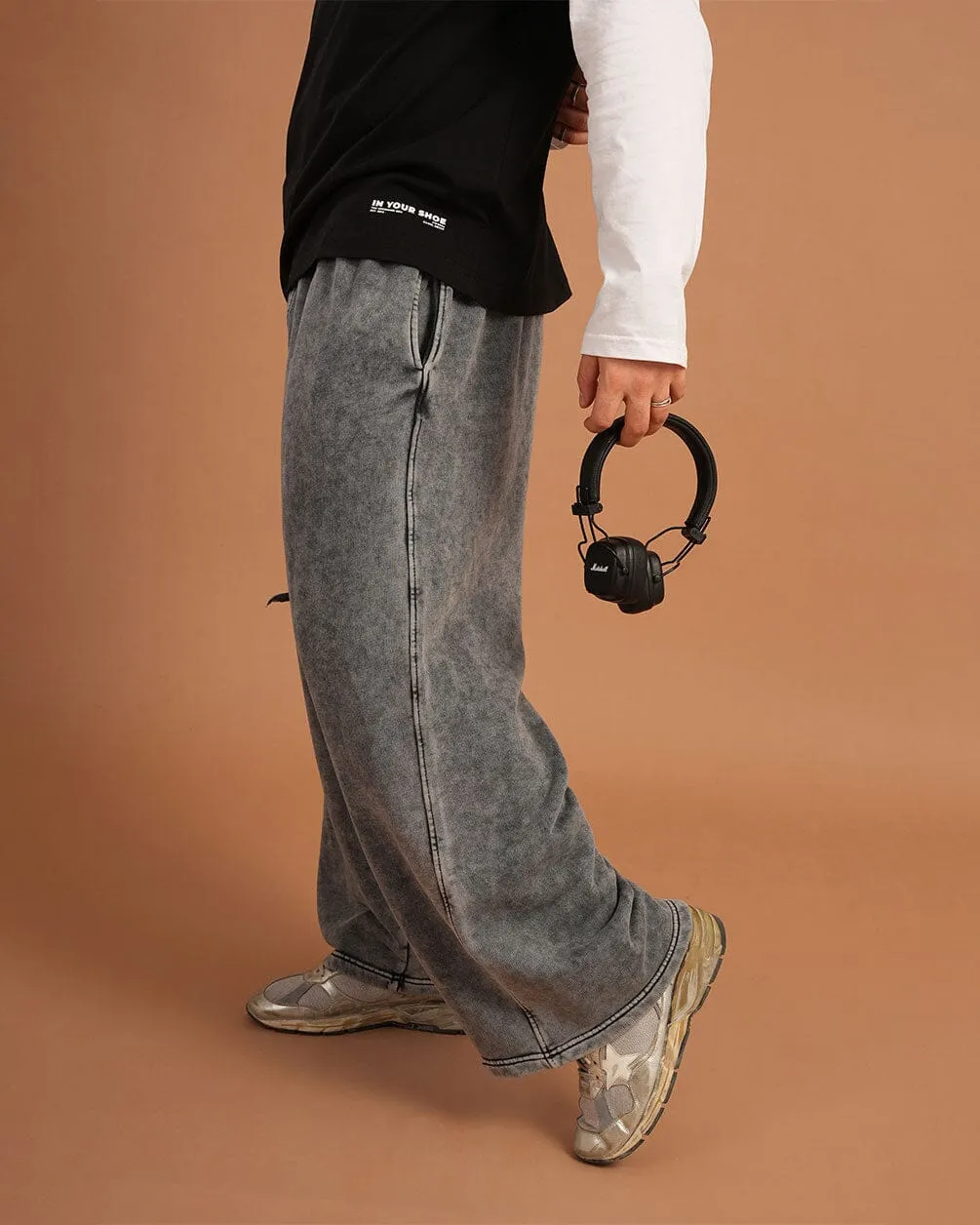 Grey Washed Skater Swants