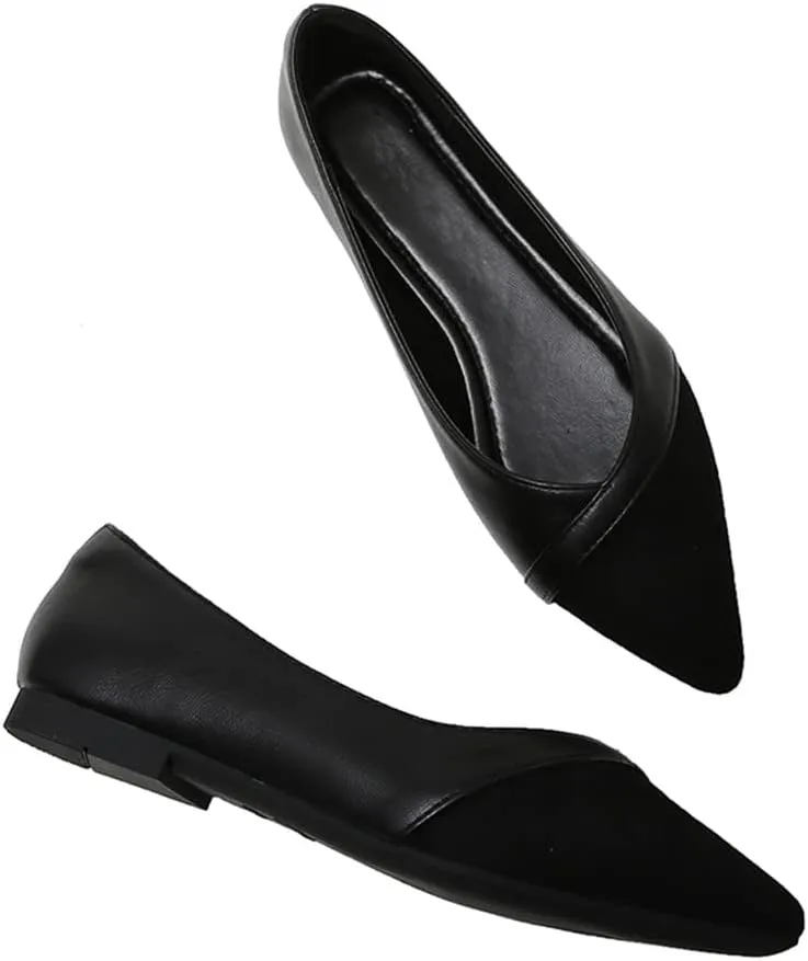 Hee grand Flats for Women Pointed Toe Slip on Ballet Flats Comfortable Dress Shoes Lightweight Casual Loafers