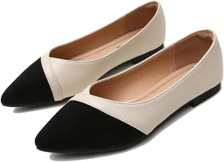 Hee grand Flats for Women Pointed Toe Slip on Ballet Flats Comfortable Dress Shoes Lightweight Casual Loafers