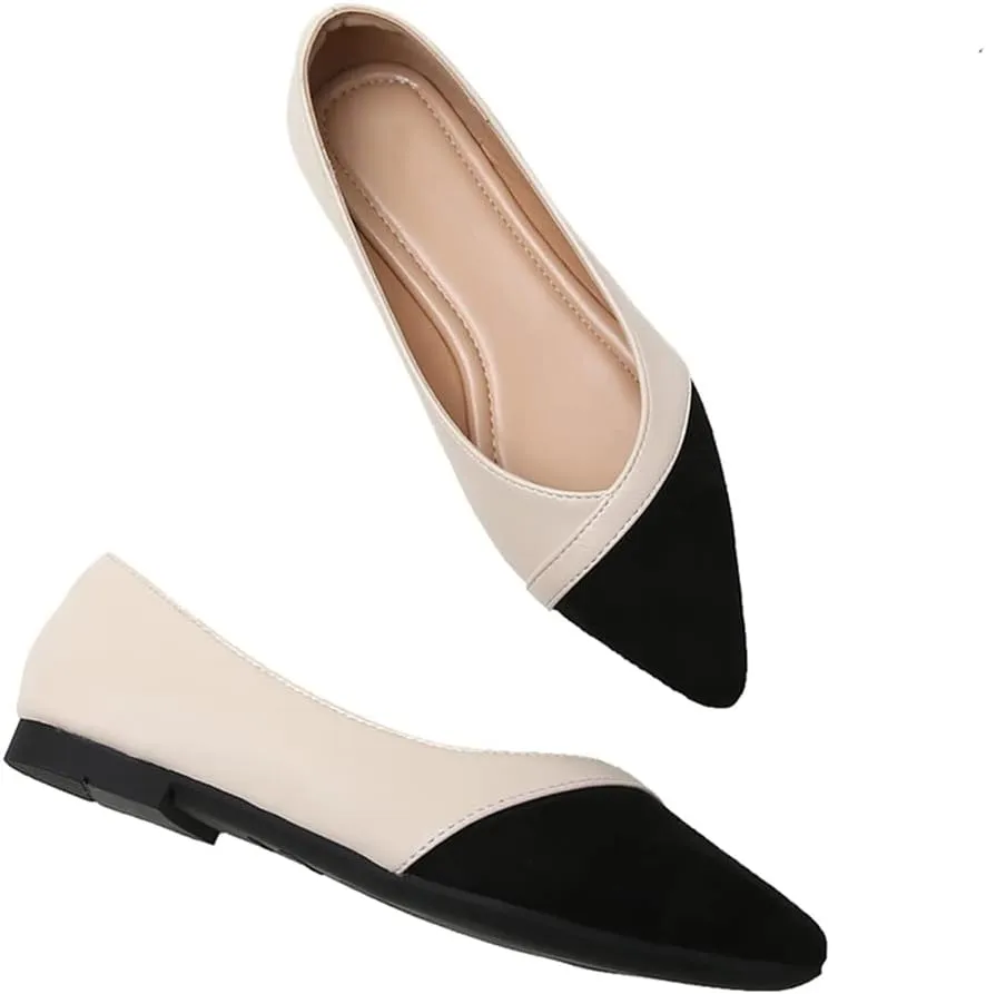Hee grand Flats for Women Pointed Toe Slip on Ballet Flats Comfortable Dress Shoes Lightweight Casual Loafers