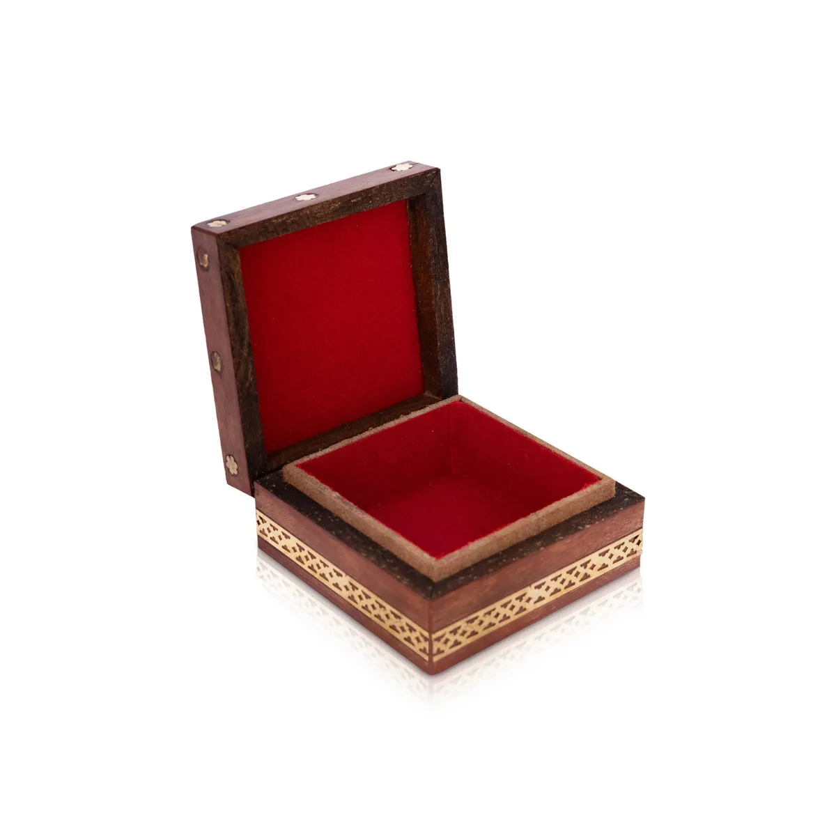 Jewellery Box - 1.5 x 3 Inches | Sheesham Gem Stone Storage Box/ Wooden Box for Home