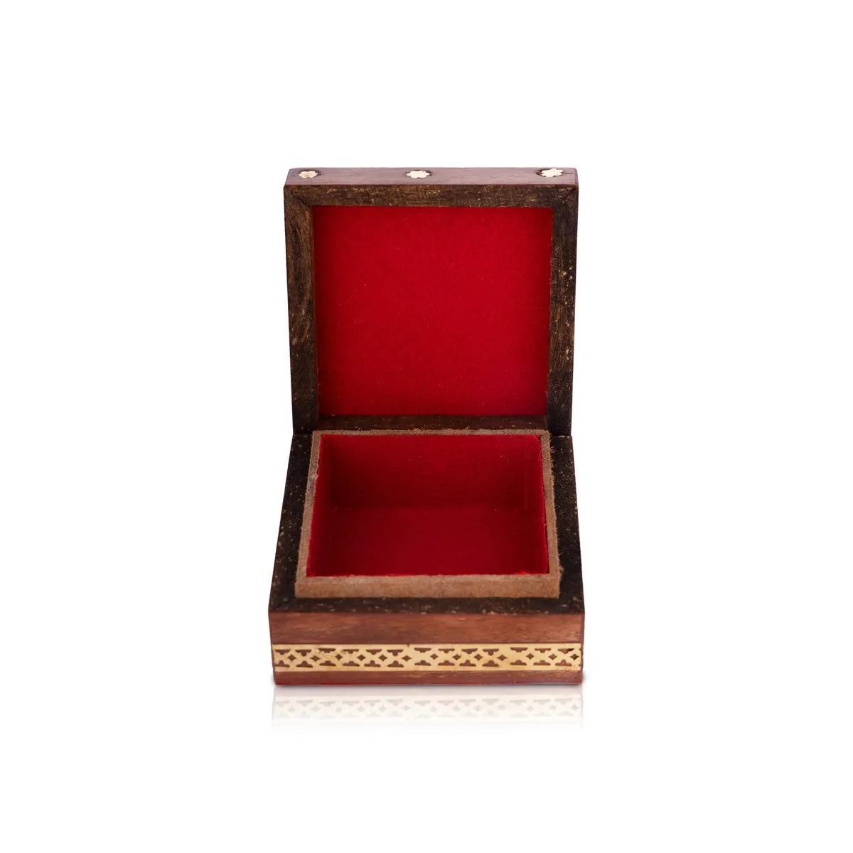 Jewellery Box - 1.5 x 3 Inches | Sheesham Gem Stone Storage Box/ Wooden Box for Home