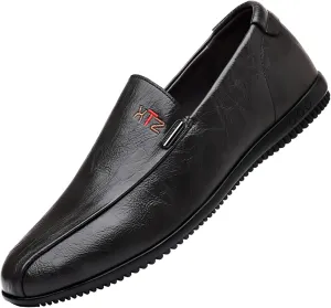 Men's Vegan Leather Slip On Loafers Fashion Comfortable Soft Sole Moccasin Boat Shoes Outdoor Casual Driving Walking Dress Flats for Business