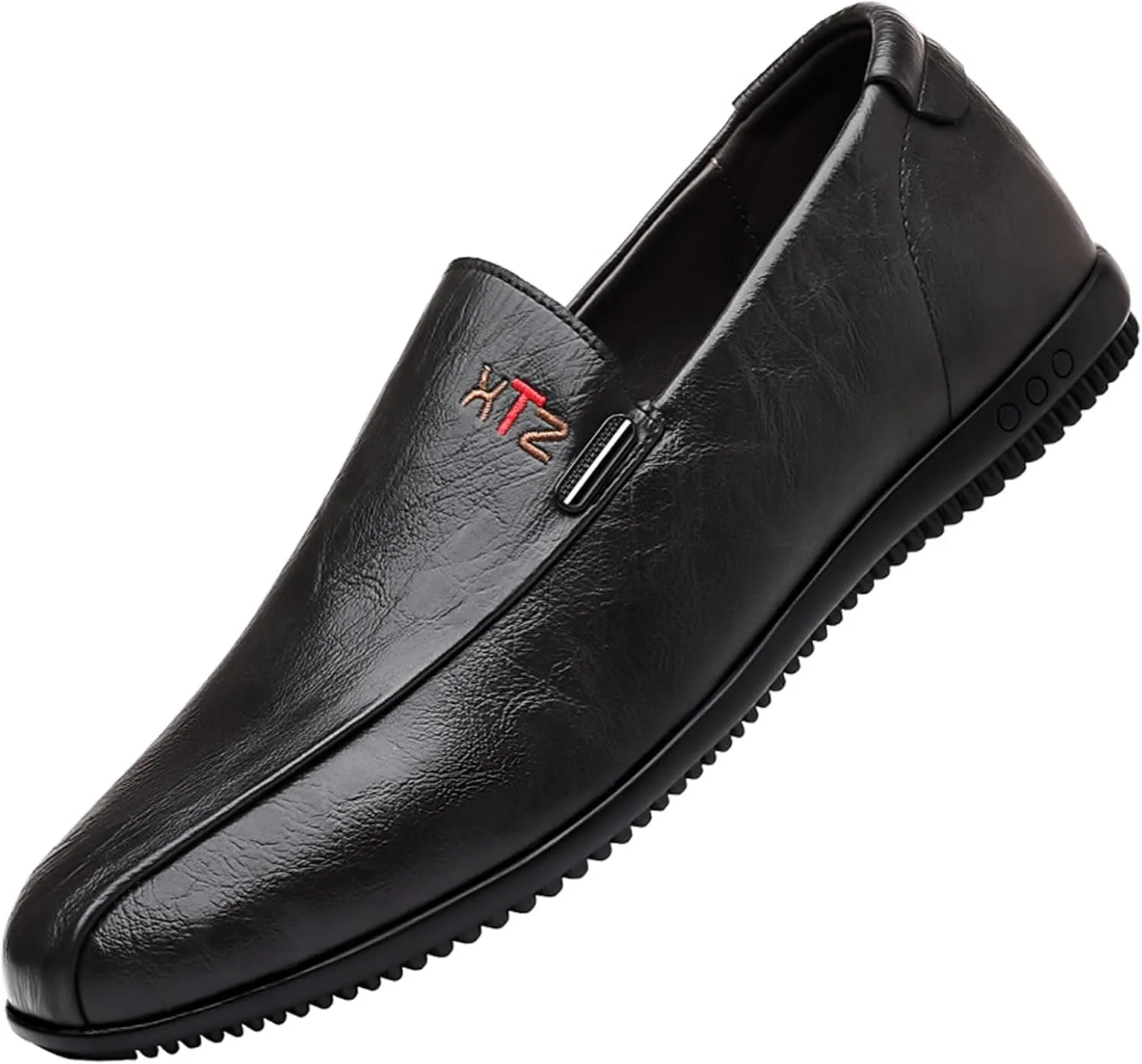 Men's Vegan Leather Slip On Loafers Fashion Comfortable Soft Sole Moccasin Boat Shoes Outdoor Casual Driving Walking Dress Flats for Business