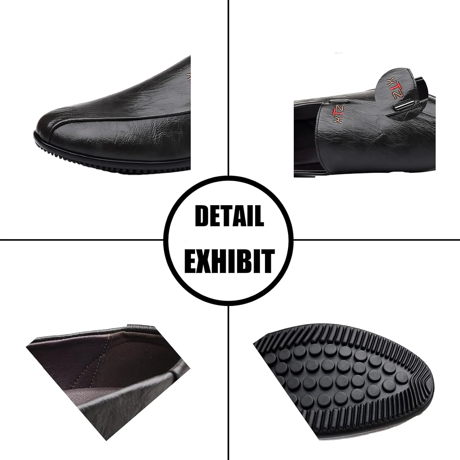 Men's Vegan Leather Slip On Loafers Fashion Comfortable Soft Sole Moccasin Boat Shoes Outdoor Casual Driving Walking Dress Flats for Business