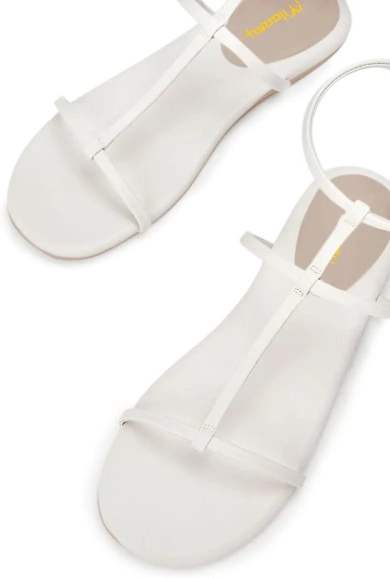 Milooey shoes Womens Strappy Open Toe Flat Sandals Ankle Strap Summer Shoes for Daily Walking Party Dress Size 4-16 US