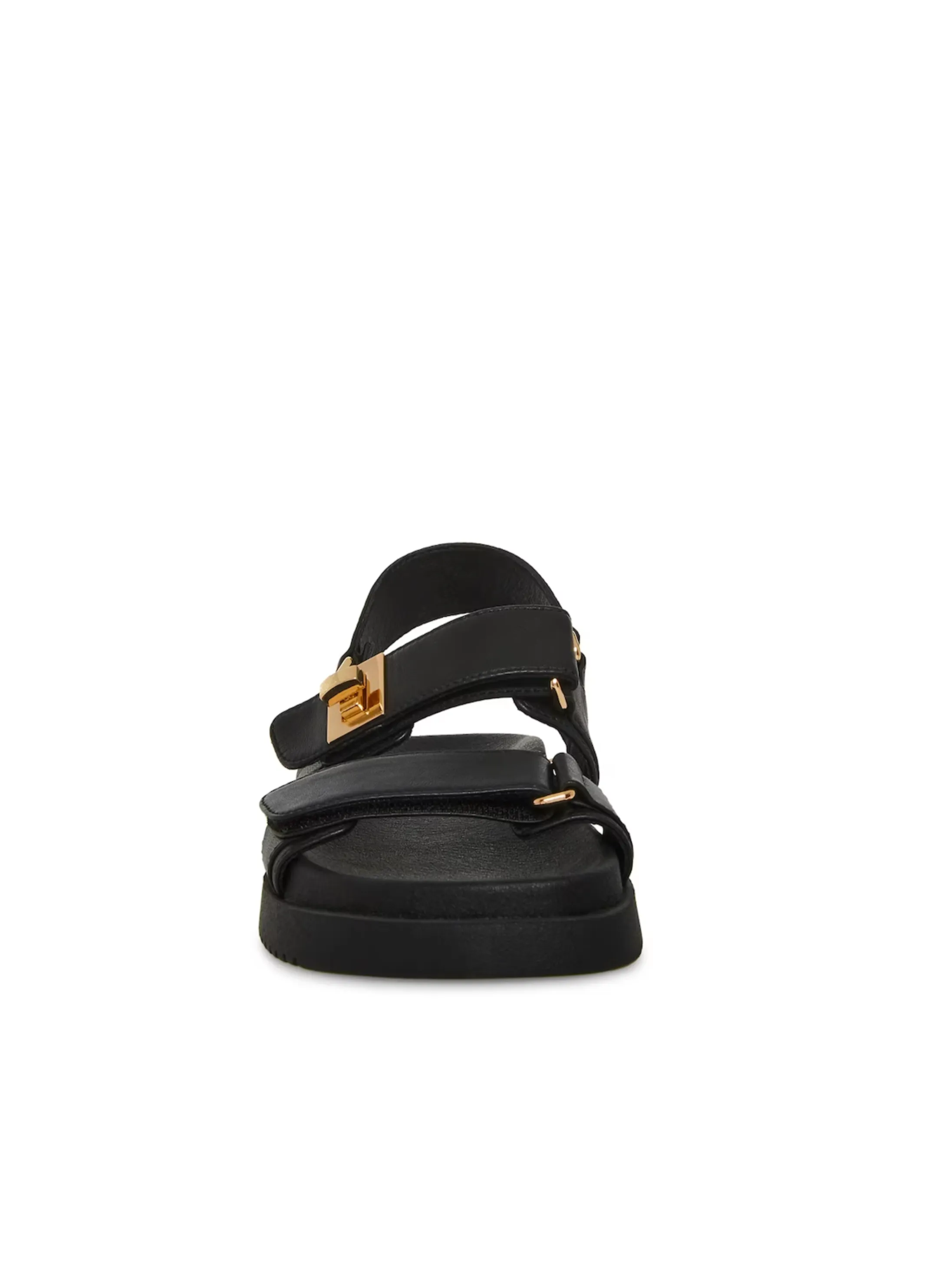Mona Steve Madden Leather Sandal [Black-Mona04S1]