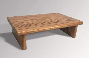 Monitor Stand OSTGO24-4 Oak Golden Oak 24 x 11.25 x 4.88 TV Wood Shelf Riser Stool Assembled Made in USA NEW