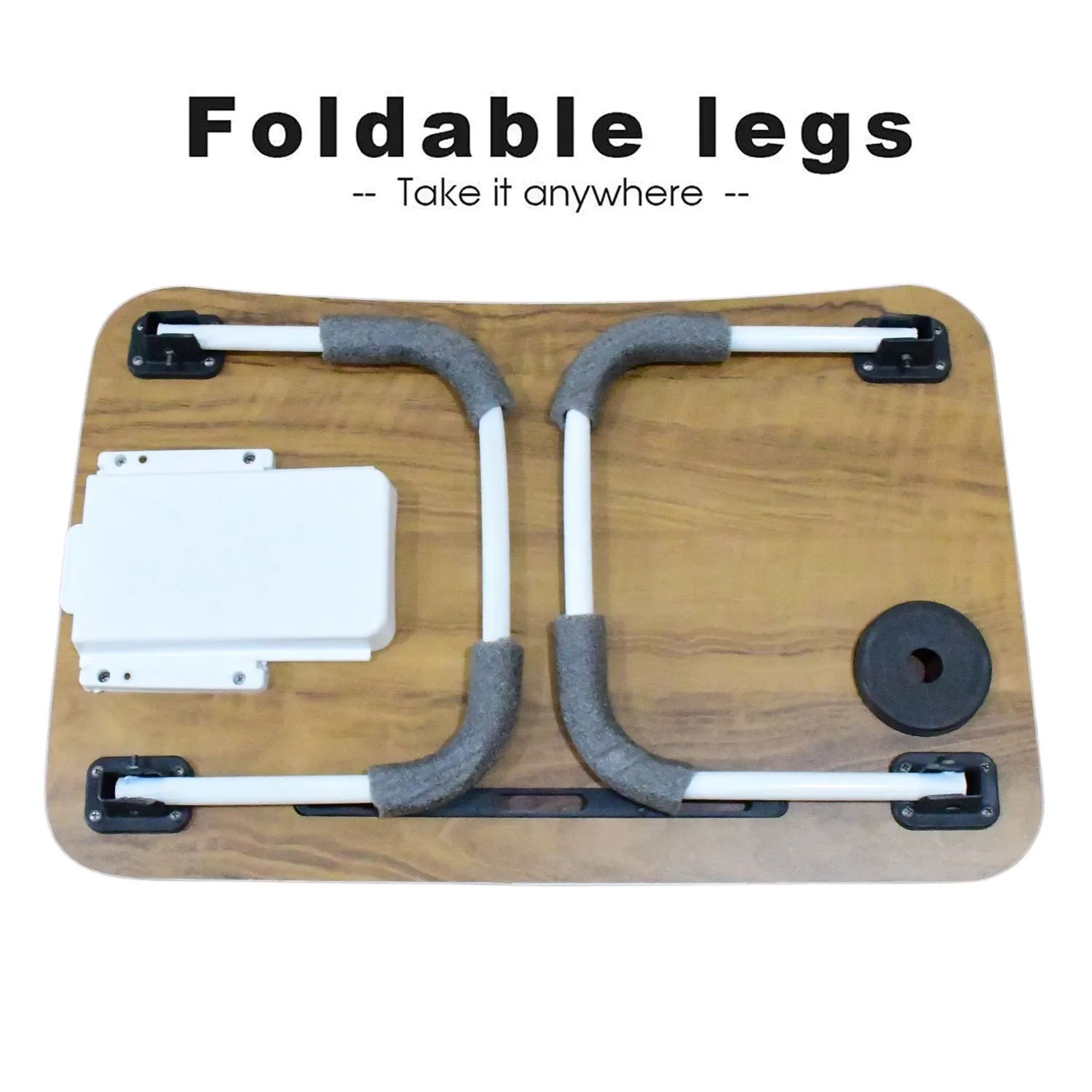 Multi-Purpose Laptop Desk for Study and Reading with Foldable, Cupholder & Drawer (1 Pc / Mix Plain Design / 5838 Cm)