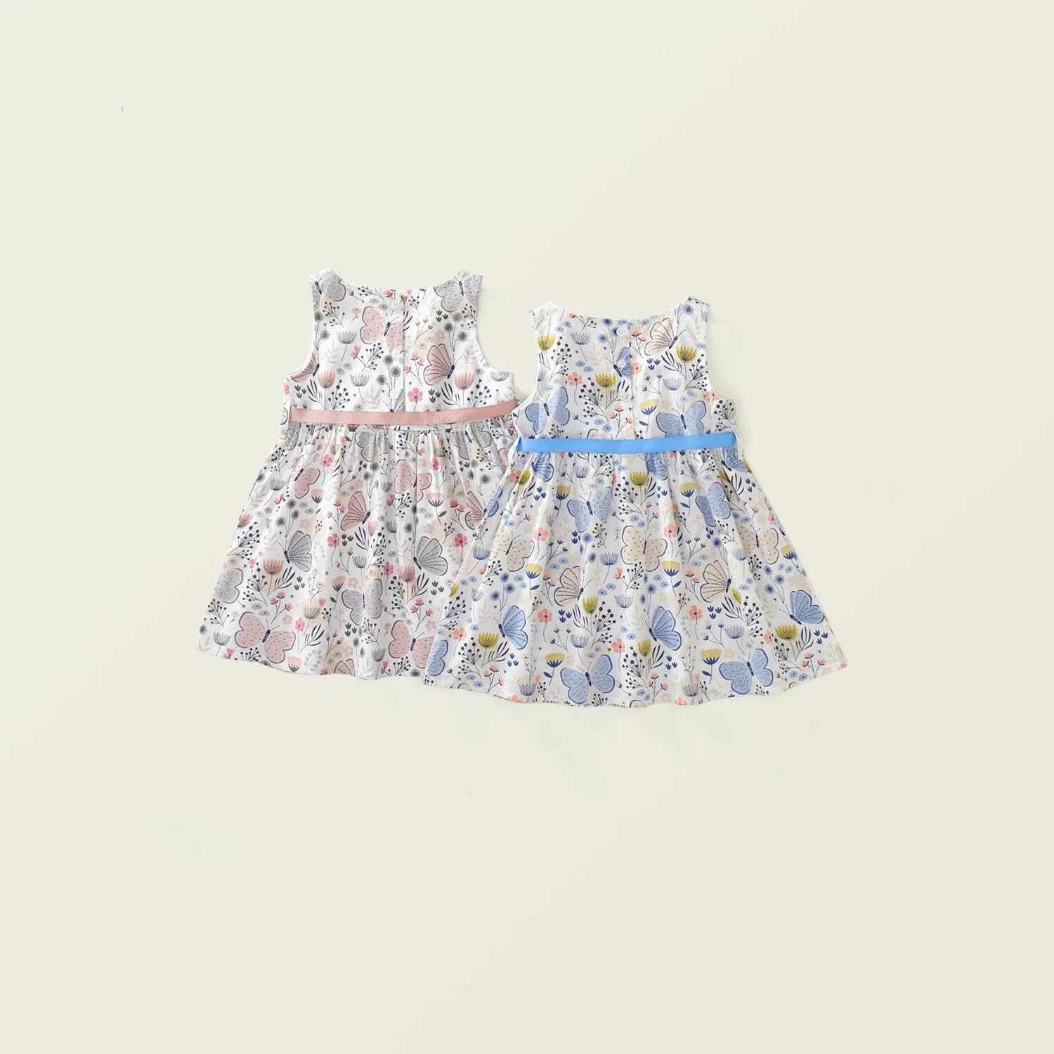 Nana Butterfly Print Sleeveless Dress