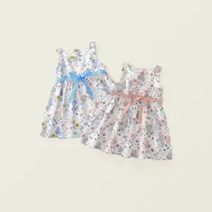 Nana Butterfly Print Sleeveless Dress