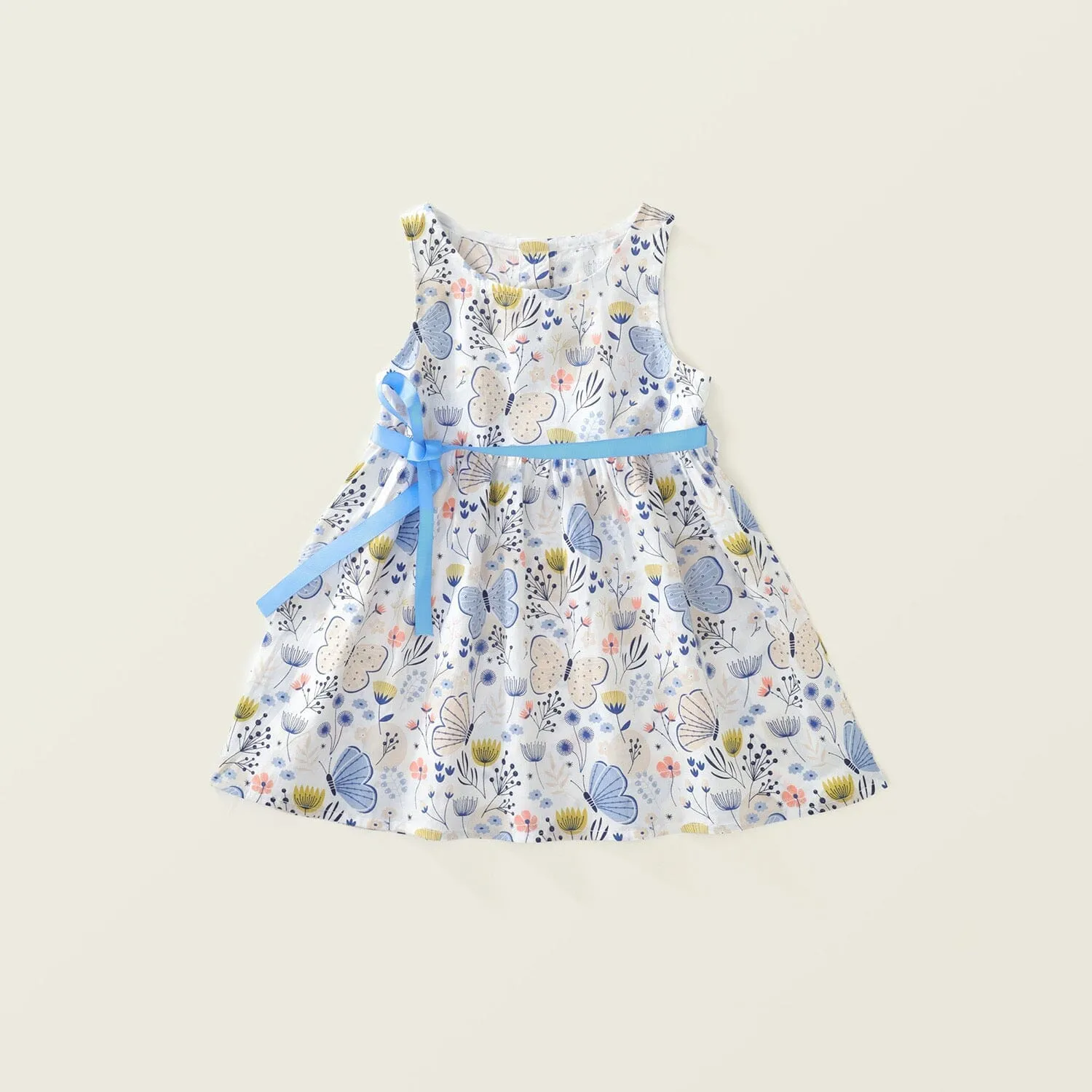 Nana Butterfly Print Sleeveless Dress