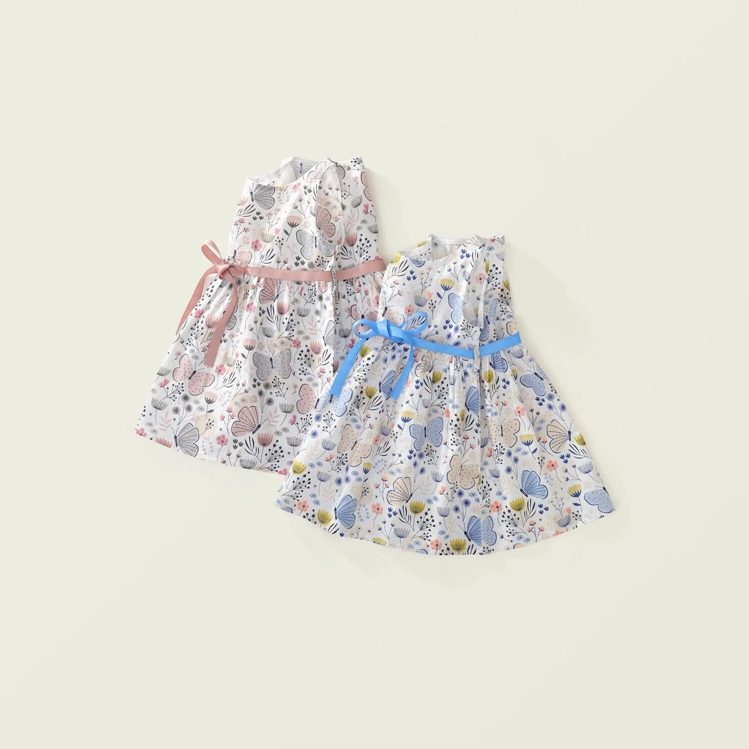 Nana Butterfly Print Sleeveless Dress