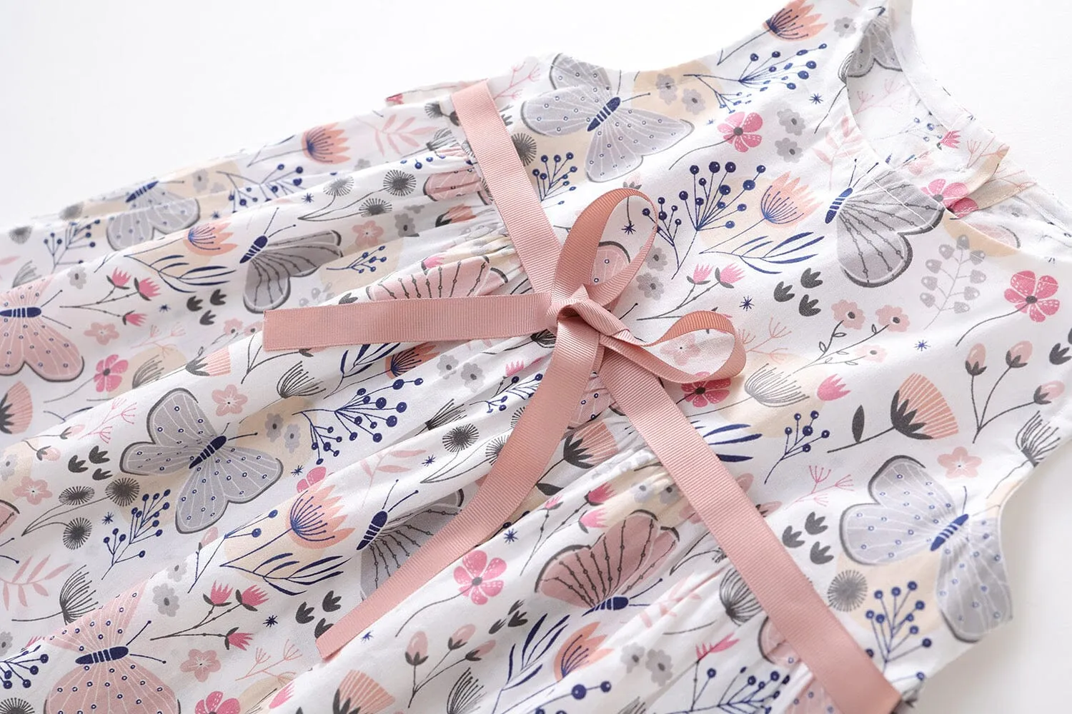 Nana Butterfly Print Sleeveless Dress