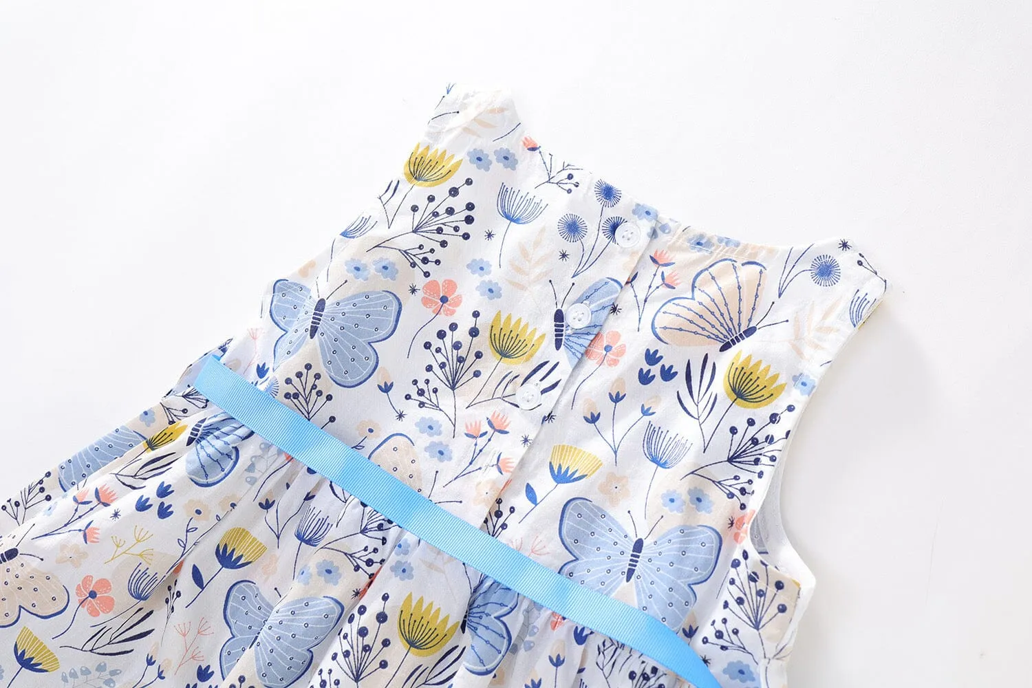 Nana Butterfly Print Sleeveless Dress