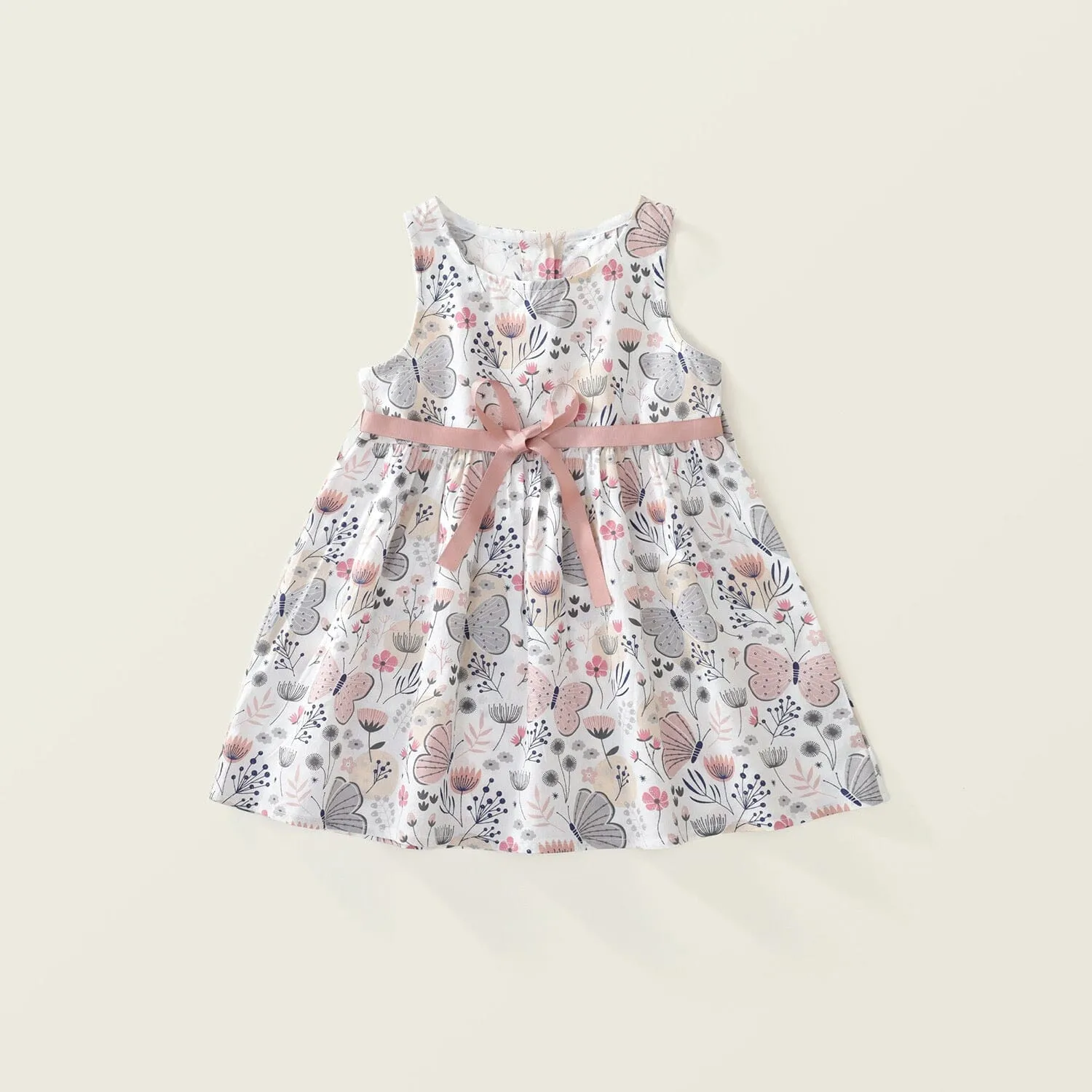 Nana Butterfly Print Sleeveless Dress