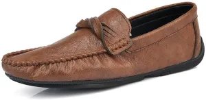New Men's Loafers Round Toe Vegan Leather Loafer Shoes Flexible Flat Heel Slip Resistant Wedding Slip-ons