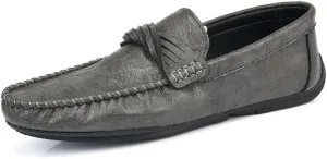 New Men's Loafers Round Toe Vegan Leather Loafer Shoes Flexible Flat Heel Slip Resistant Wedding Slip-ons