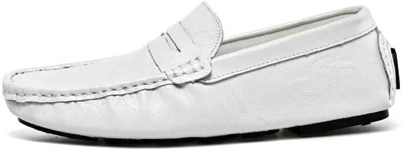 New Mens Loafers Shoe Penny Driving Style Loafer Vegan Leather Anti-Slip Flat Heel Comfortable Prom Fashion Slip-ons