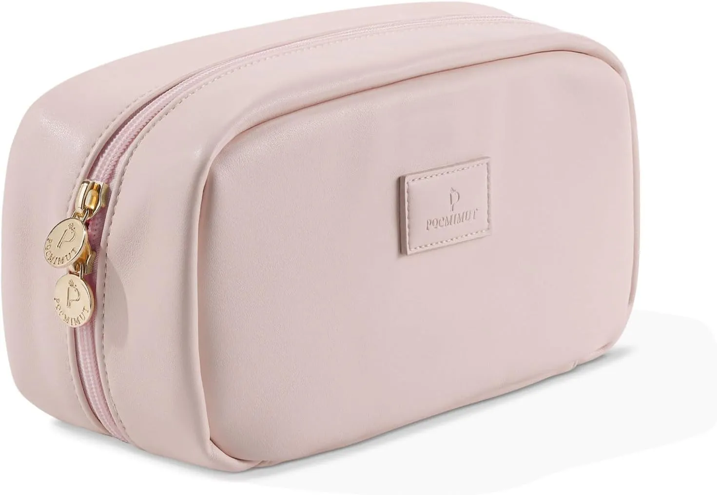 Pocmimut Christmas Gifts, Makeup Bag Travel Accessories for Women,Open Flat Make Pouch Christmas Birthday Gifts for Mom and Lover,Pink