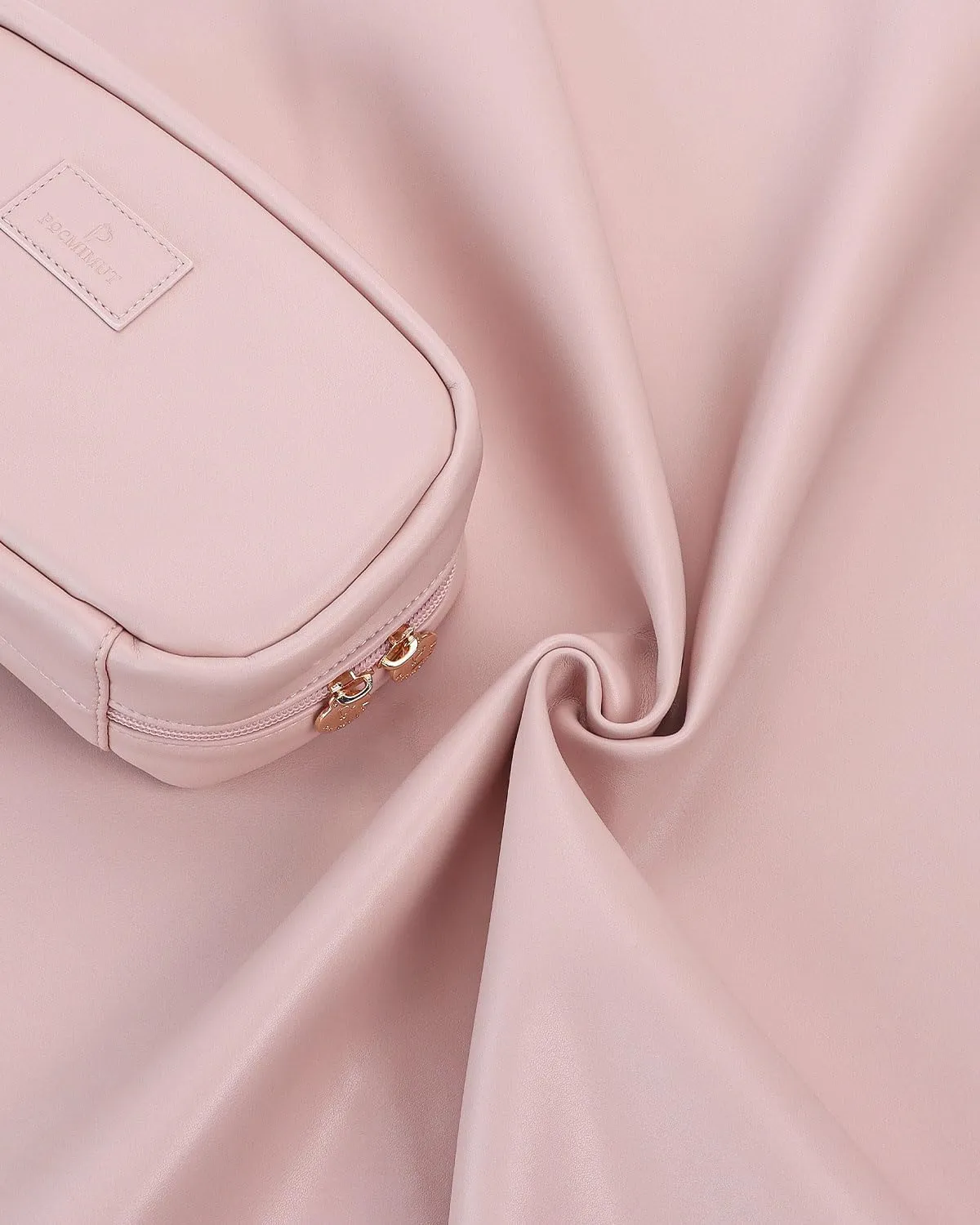 Pocmimut Christmas Gifts, Makeup Bag Travel Accessories for Women,Open Flat Make Pouch Christmas Birthday Gifts for Mom and Lover,Pink
