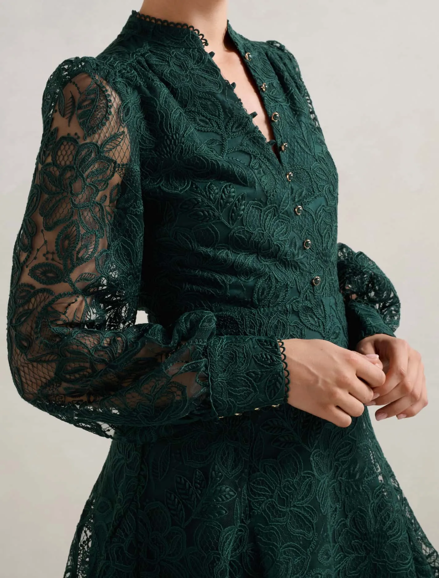Portia Lace Skater Mini Dress
