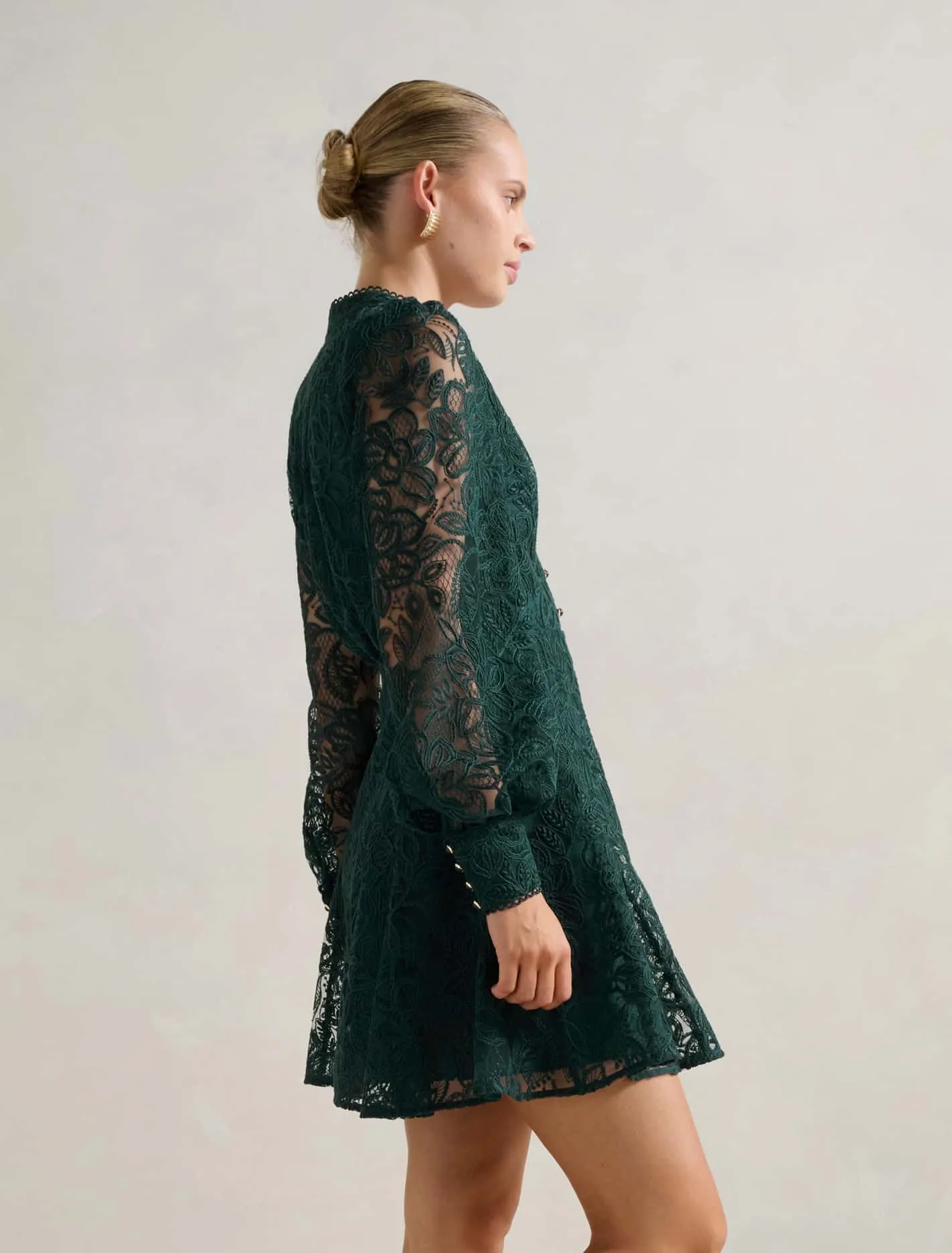 Portia Lace Skater Mini Dress