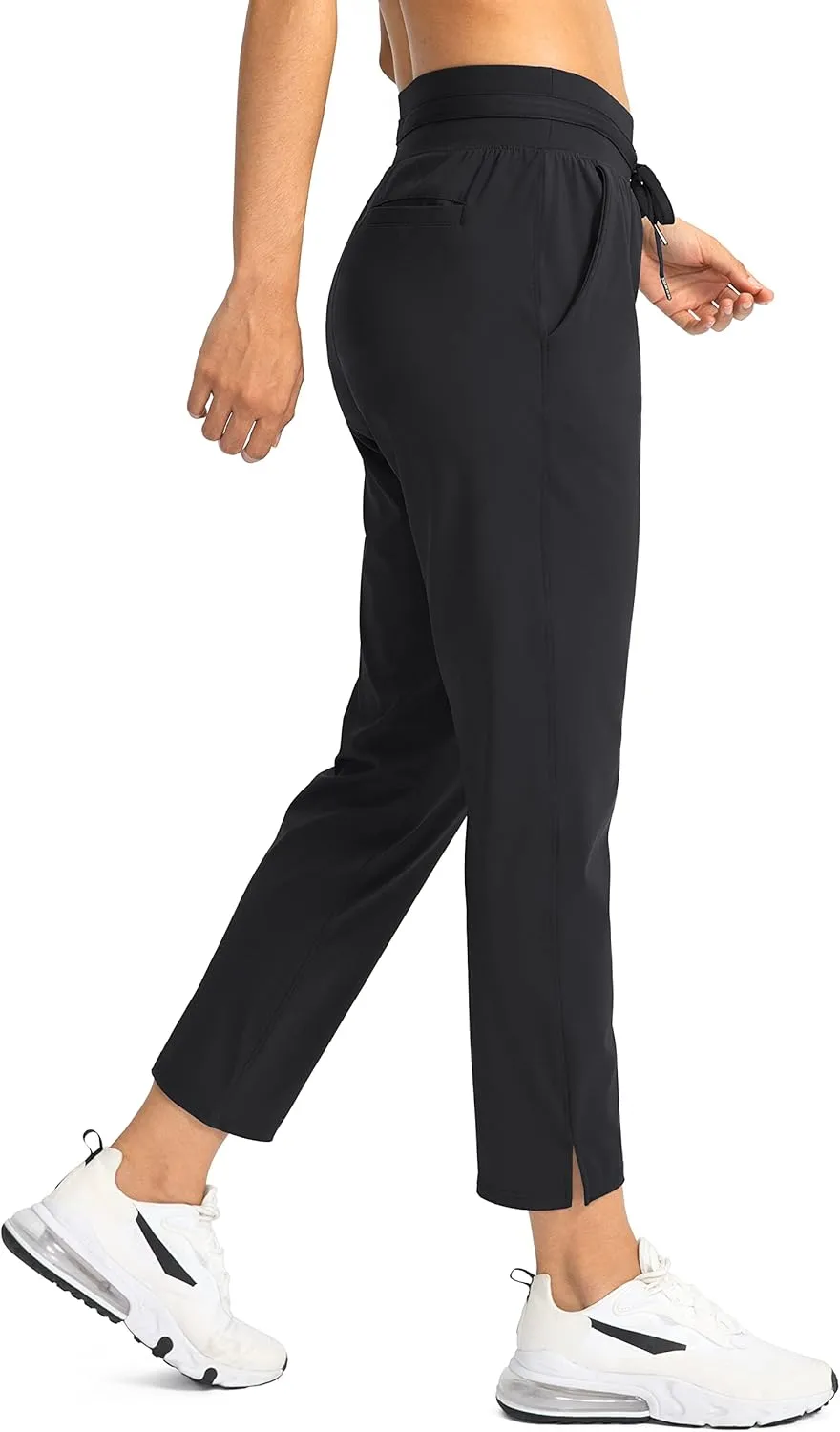 Soothfeel Women's Pants with 4 Pockets 7/8 Stretch High Waisted Sweatpants Travel Athletic Work Golf Pants for Women