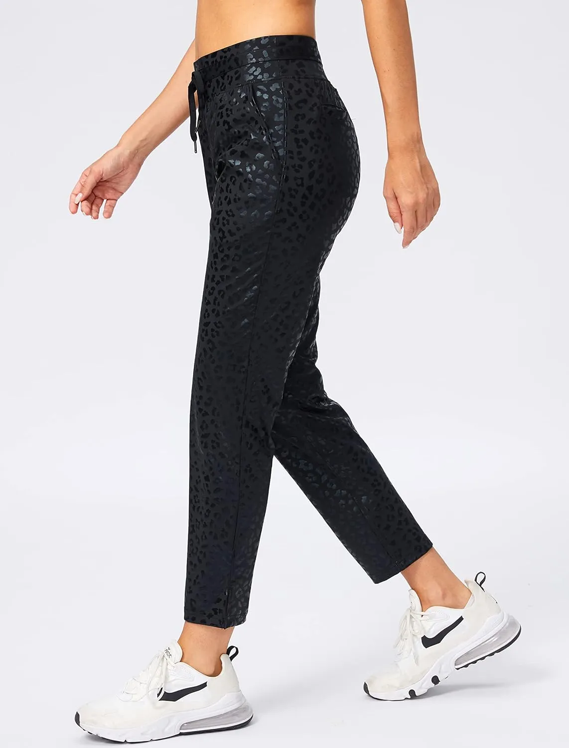 Soothfeel Women's Pants with 4 Pockets 7/8 Stretch High Waisted Sweatpants Travel Athletic Work Golf Pants for Women
