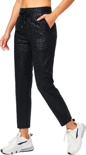 Soothfeel Women's Pants with 4 Pockets 7/8 Stretch High Waisted Sweatpants Travel Athletic Work Golf Pants for Women