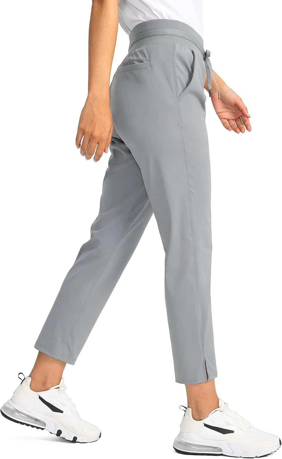 Soothfeel Women's Pants with 4 Pockets 7/8 Stretch High Waisted Sweatpants Travel Athletic Work Golf Pants for Women