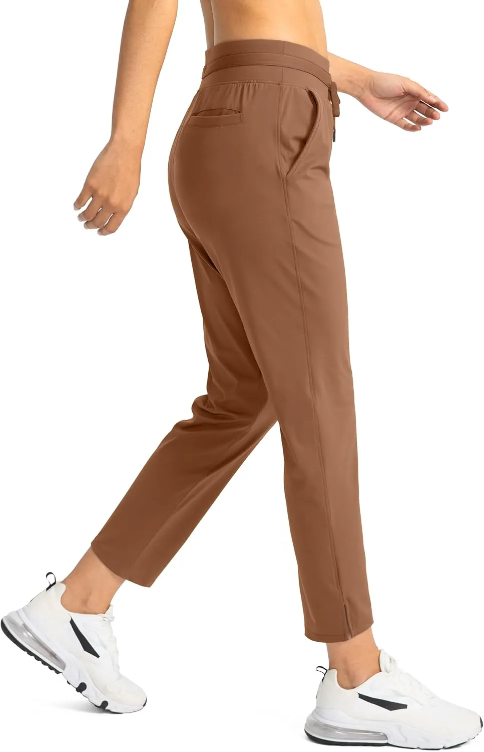 Soothfeel Women's Pants with 4 Pockets 7/8 Stretch High Waisted Sweatpants Travel Athletic Work Golf Pants for Women