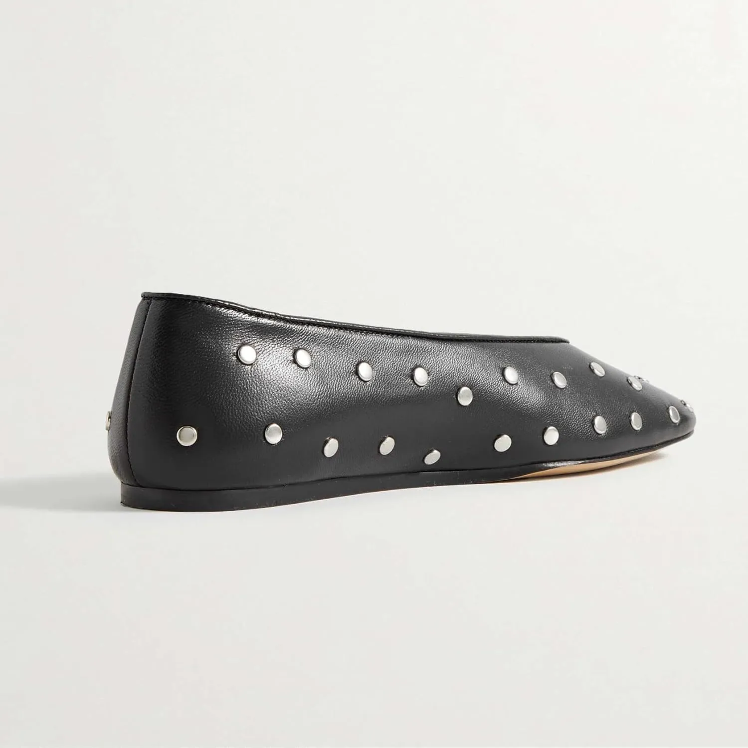 Studded Ballet Flats for Women Round Toe Low Heel Slip On Mary Jane Flat Comfortable Casual Ballerina Shoes