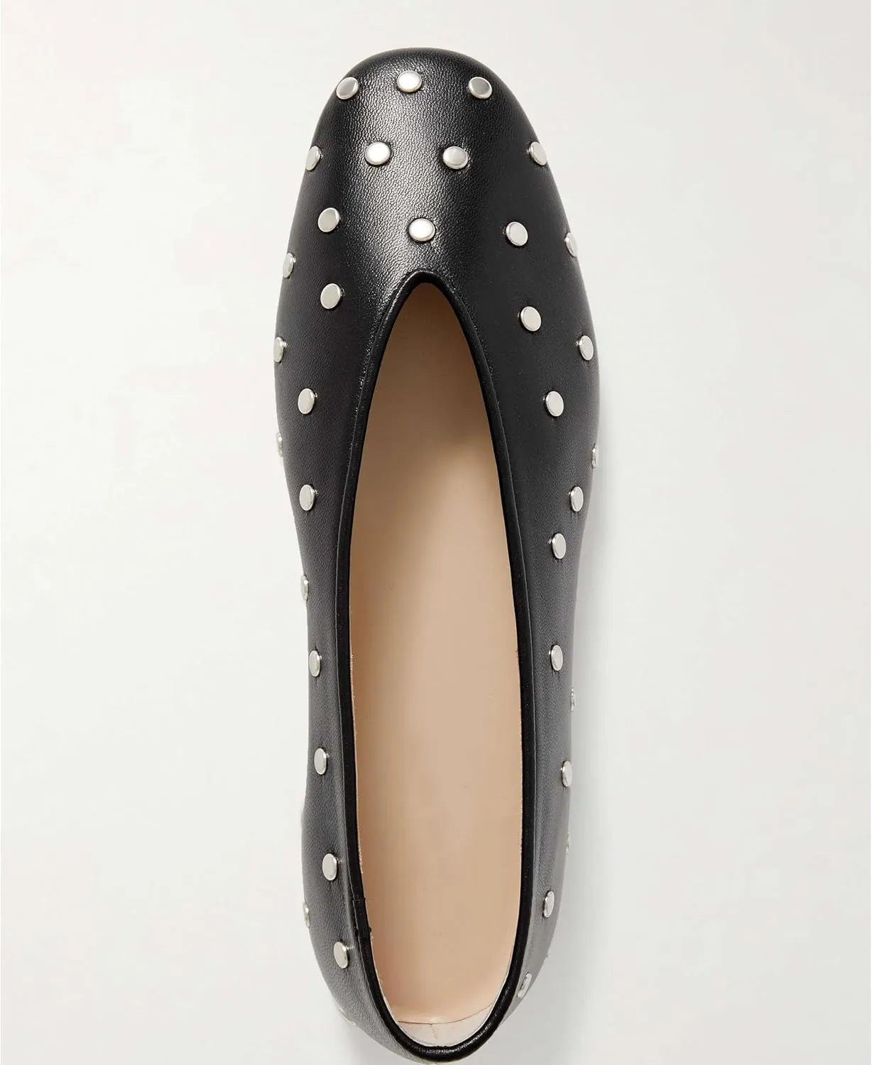 Studded Ballet Flats for Women Round Toe Low Heel Slip On Mary Jane Flat Comfortable Casual Ballerina Shoes