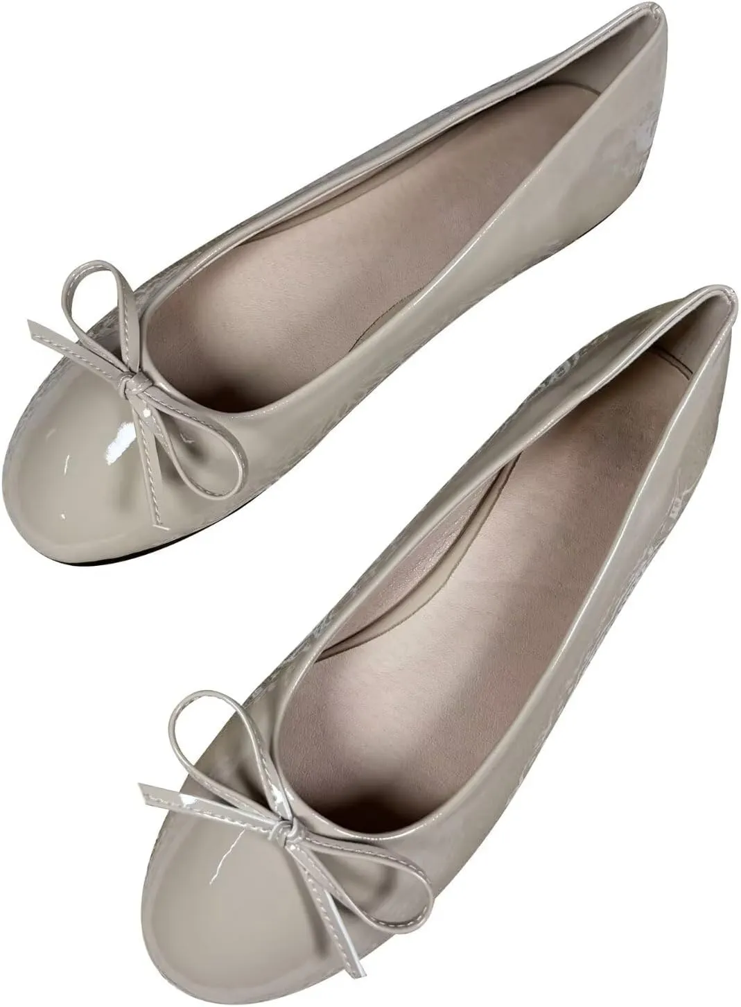 Stunner Women's PU Leather Flats Comfortable Round Toe Bowknot Ballet Flats Fashion Slip On Flats