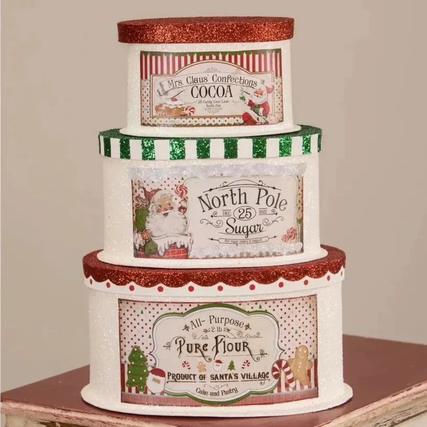 Sweet Tidings Christmas Boxes Set of 3 by Bethany Lowe Designs