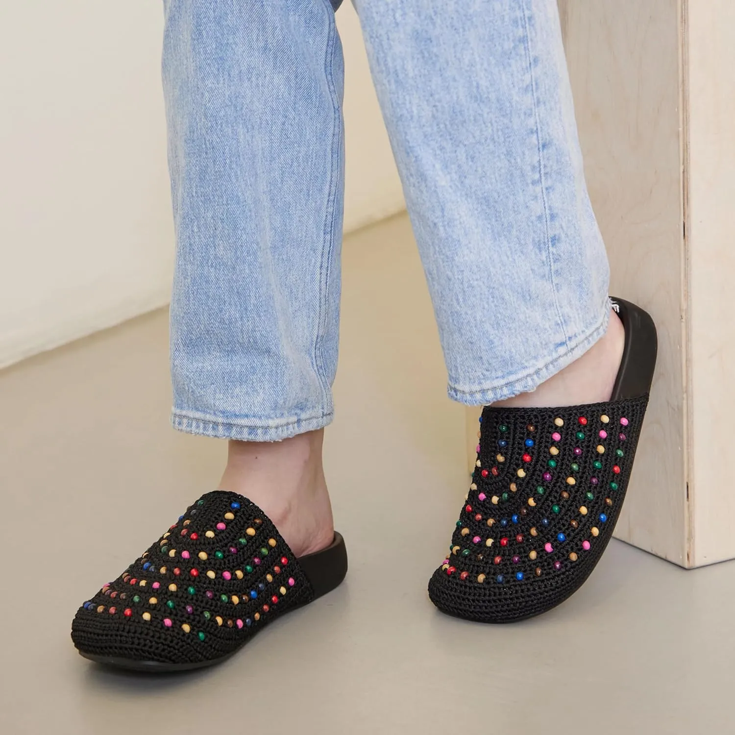 The Sak Bolinas Clog in Crochet and Leather, Slip On Entry