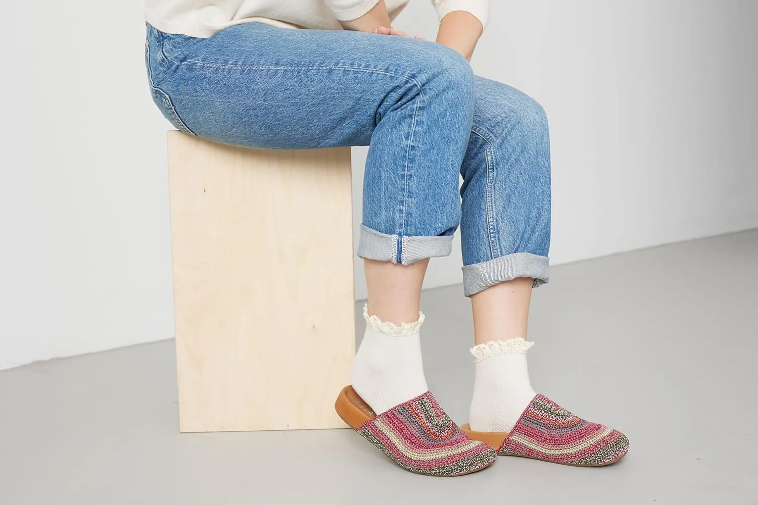 The Sak Bolinas Clog in Crochet and Leather, Slip On Entry