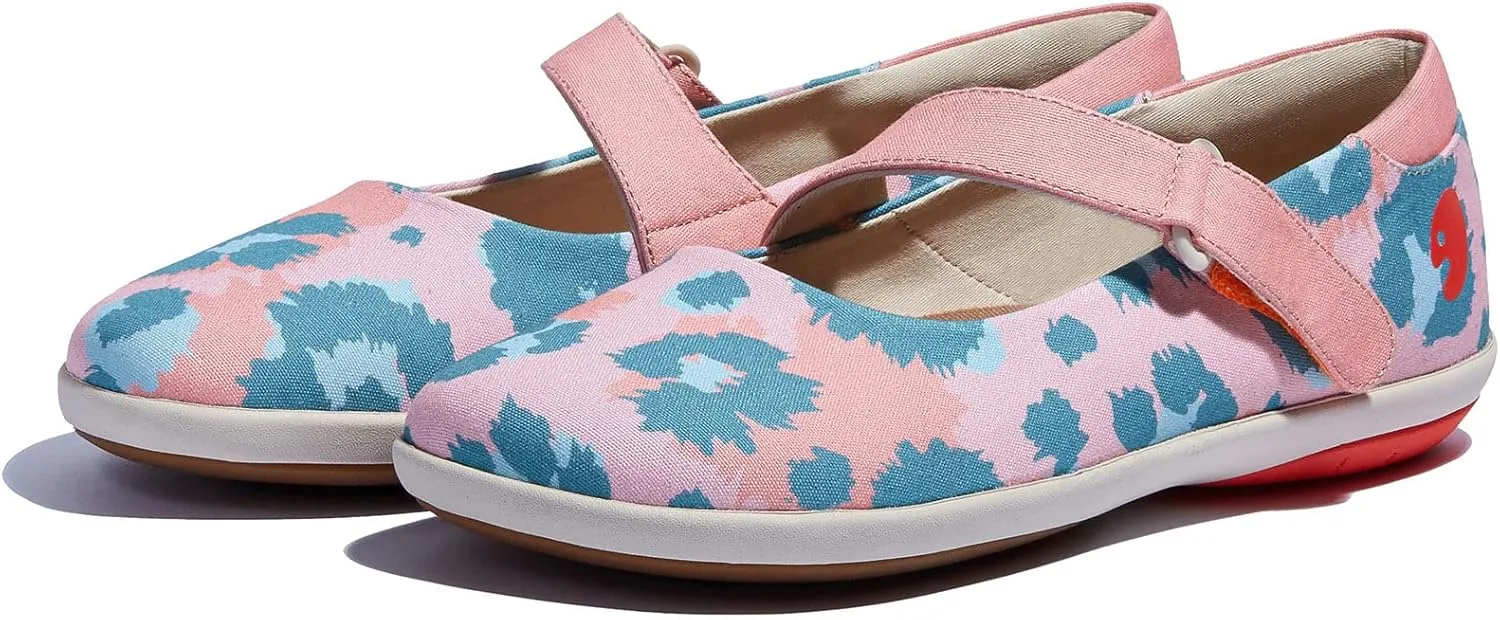 UIN Women's Mary Jane Flats Slip On Round Toe Casual Lightweight Comfortable Art Painted Travel Shoes Illites 